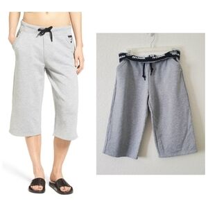 Ivy Park Gray Crop Slouchy Sweatpants S Spell Out Logo Y2K